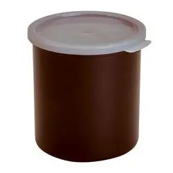 Cambro Crock With Lid, 2.7 Qt., 6-3/4"H, 6-1/8" Dia, Fda, Reddish Brown, NSF - CP27-195 Cambro