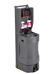 Cambro 移动洗手站,木炭,带 2 个肥皂和 1 个纸巾分配器 - MHWS18615