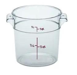 Cambro Food Container, 1qt Round - Clear - RFSCW1-135 Cambro