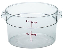 Cambro 食品容器,2夸脱圆形 - 透明 - RFSCW2-135