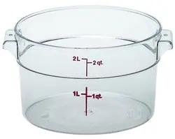 Cambro Food Container, 2qt Round - Clear - RFSCW2-135 Cambro