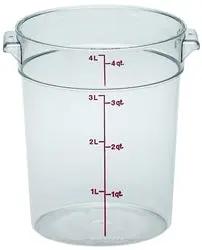 Cambro Food Container, 4qt Round - Clear - RFSCW4-135 Cambro