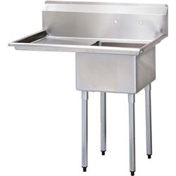 CCK Sink, 1 Compartment, 18x18, 1 Drainboard Left - SEE18181L