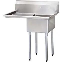 California Cooking Sink, 1 Compartment 18″ × 18″ with 1 Drainboard Left - CCKCC1-18L California Cooking