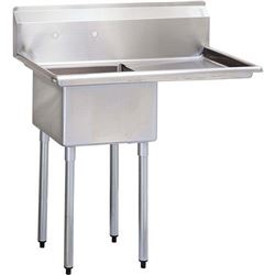 CCK Sink, 1 Tub 18" x 18" Drainboard 18" R - CC1-18R