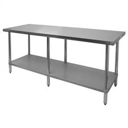 California Cooking - Worktable, Economy, Stainless Steel, 24" x 72" - CCWT-2472