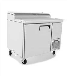 Refrigerador comercial California Cooking, mesa de preparación de pizza de 112 cm, 1 sección, 6 bandejas - MPF8201GR
