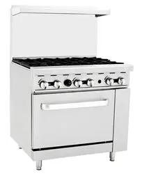 Atosa 36" Gas Range, 6 Burners with Large Oven - AGR-6B-NG Atosa