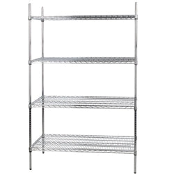 CCK Shelving Kit, 24" x 36" 4 Shelves Chrome