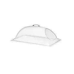 Cal-Mil - Chafer Cover, Dome Rectangle 12" x 20" With End Cut-Out And Handle - 322-12 Cal-Mil