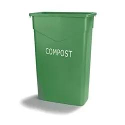 Carlisle Trash Can, COMPOST 23 Gal Green - 342023CMP09 Carlisle