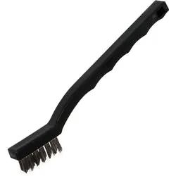 Carlisle Sparta Toothbrush Utility Brush, 7" Handle, 1/2" Stainless Steel Bristles, Black - 40675 Carlisle