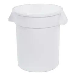 Carlisle Bronco Waste Container, 20Gal, 23"H X 20" Dia, Round, White, Heavy Duty - 84102002 Carlisle