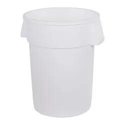 Carlisle Bronco Waste Container, 44Gal, 31-1/8" X 24-1/2" Dia, White, Round - 84104402 Carlisle