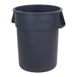 Carlisle Bronco Waste Container, 55Gal, Gray,33"H X 26-1/2"Dia, Round - 84105523 Carlisle