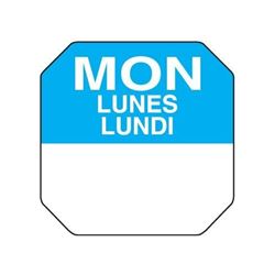 Daydots Trilingual 1" Daydots Label Roll - Monday - 7701-MON