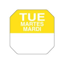 Daydots Trilingual 1" Daydots Label Roll - Tuesday - 7702-TUES