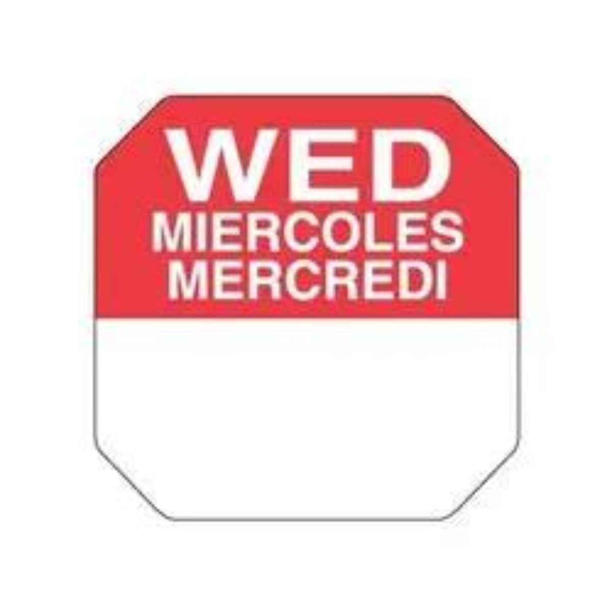 Daydots Trilingual 1" Daydots Label Roll - Wednesday - 7703-WED Daydots