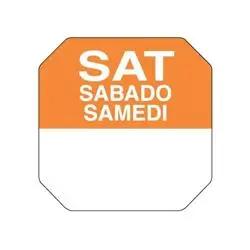 Daydots Trilingual 1" Daydots Label Roll -Saturday - 7706-SAT Daydots