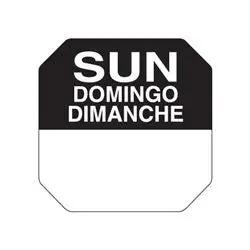 Daydots Trilingual 1" Daydots Label Roll -Sunday - 7707-SUN Daydots