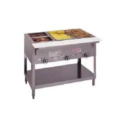 Duke Steam Table, 3 Pan Nat. Gas - 303 Duke