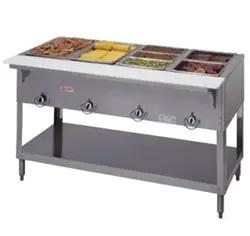 Duke Steam Table, 4 Pan Nat. Gas - 304 Duke