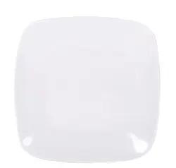 Plate 7" Sq Rnd Edge Mel White Elite