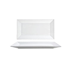 FOH Plate, Porcelain 13" x 7" White - CS6E