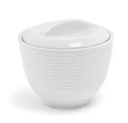 FOH Sugar Holder, 6 oz Spiral Porcelain White 1 dz - CS1D Front Of The House