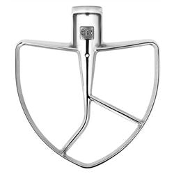 Batidor de masa KitchenAid, accesorio de acero inoxidable para batidora de pedestal de 7 cuartos - KSMC7QFB
