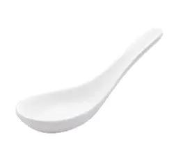 Korin Japanese White Ceramic Spoon - SPN-101C Korin Japanese Trading