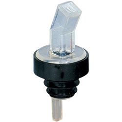 Spill-Stop Pourer Ban-M Screened - Clear W/Black Collar - 313-00 12/BG Spill-Stop