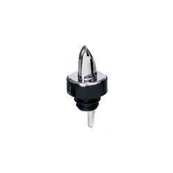 Spill-Stop Pourer, Plastic -Chrome With Black Collar - 361-00 12/BG