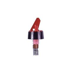 Spill-Stop Pourer, Posi-Por 1 .5oz Portion Red W/Black Collar - 399-27