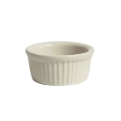 Tuxton Ramekin, 4 1/2oz Fluted Sides Plain - Eggshell - CS4D Tuxton China