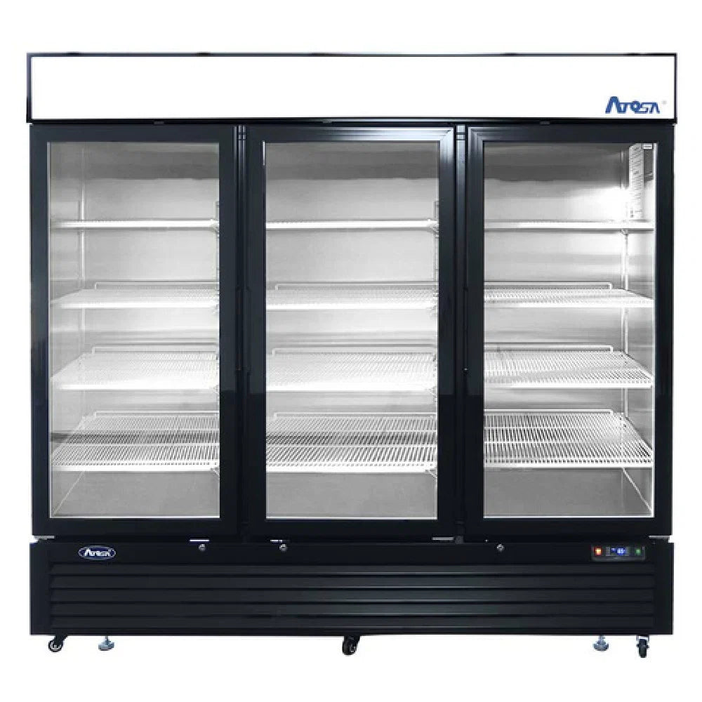 Atosa Bottom Mount 3 Glass Door Merchandiser Freezer 68 Cu. Ft. - MCF8728GR