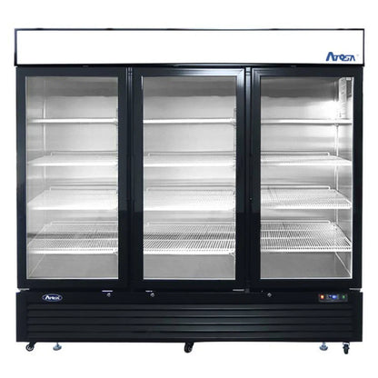 Atosa Bottom Mount 3 Glass Door Merchandiser Freezer 68 Cu. Ft. - MCF8728GR