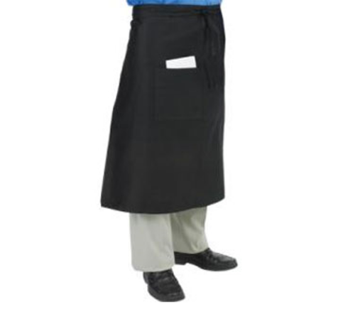 Black Bistro Apron With Pocket - 607BA-BK