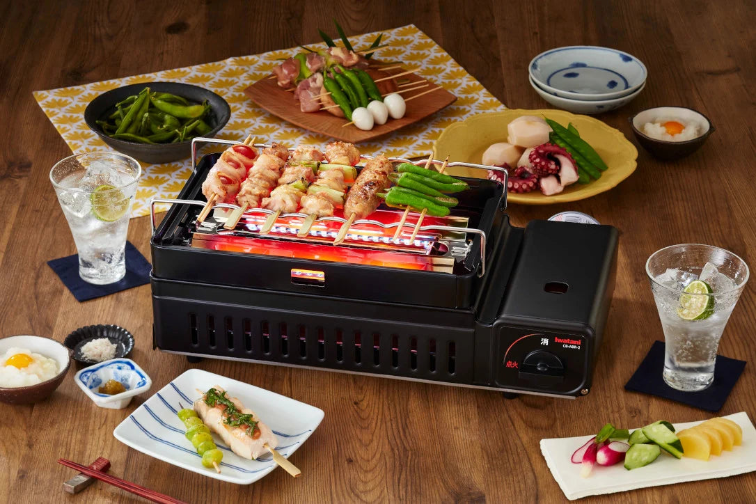 Iwatani Hibachi Portable Butane Grill Stainless Steel Tabletop BBQ CB-ABR-US