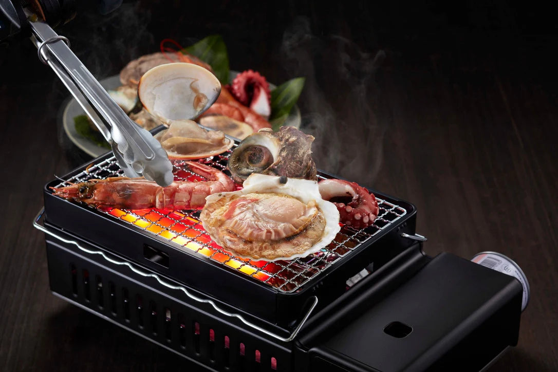 Iwatani Hibachi Portable Butane Grill Stainless Steel Tabletop BBQ CB-ABR-US