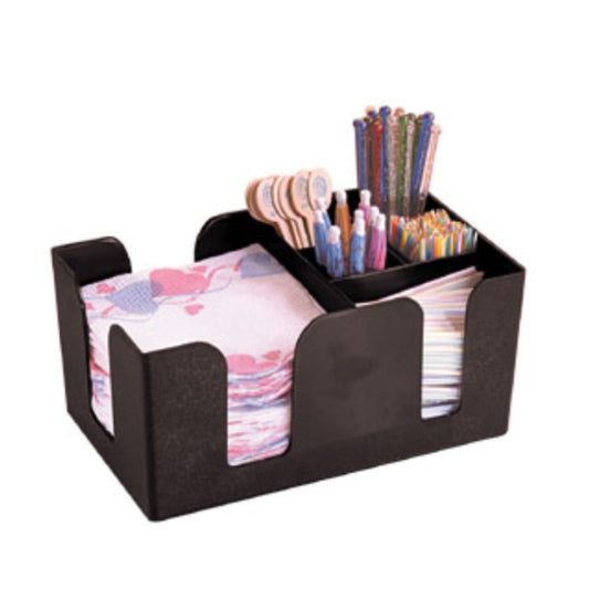 American Metalcraft Bar Caddy/Organizer, 6-Compartment, Black - BAR6