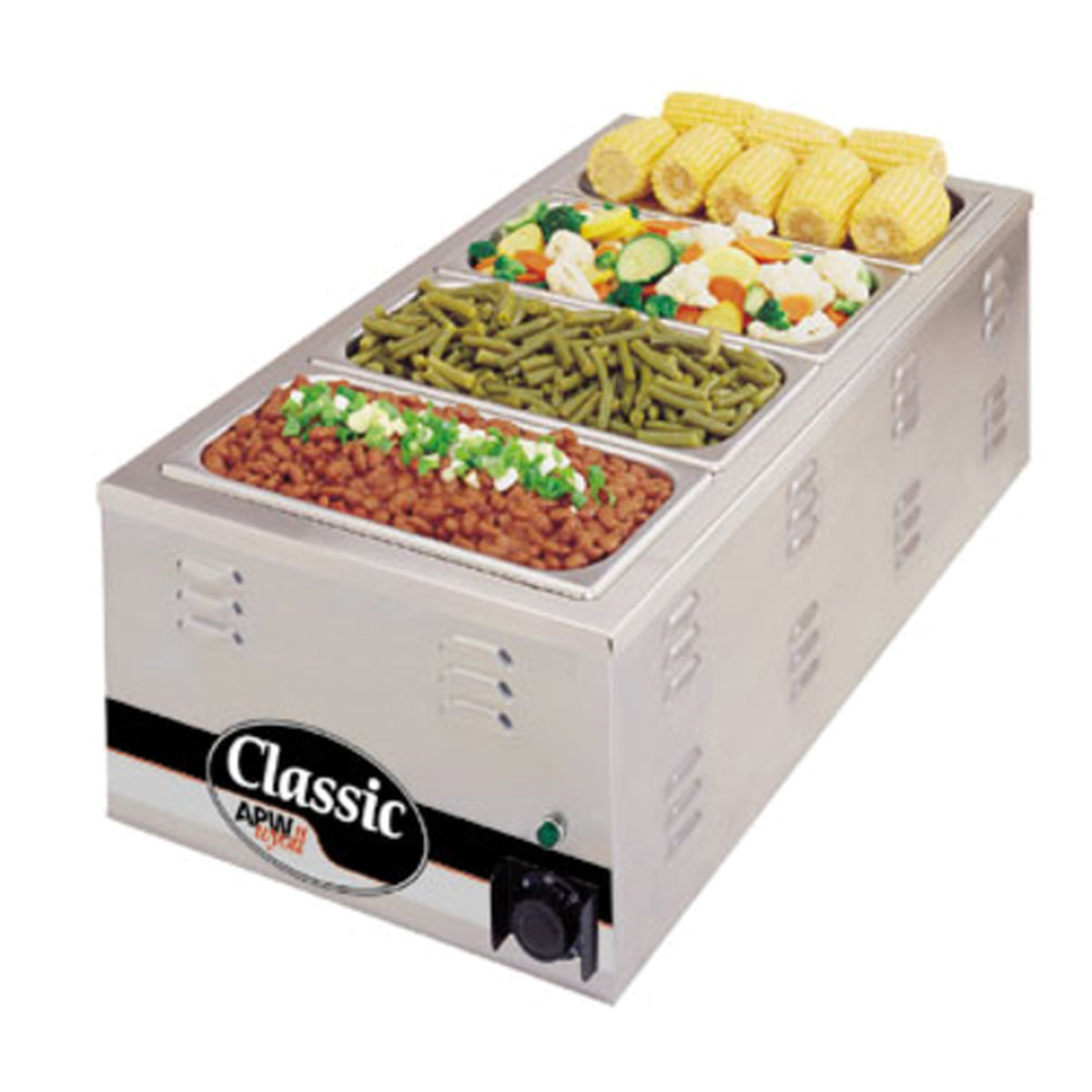 APW Wyott Classic Insulated Stainless Steel Countertop Cooker-Server - CW-3Ai
