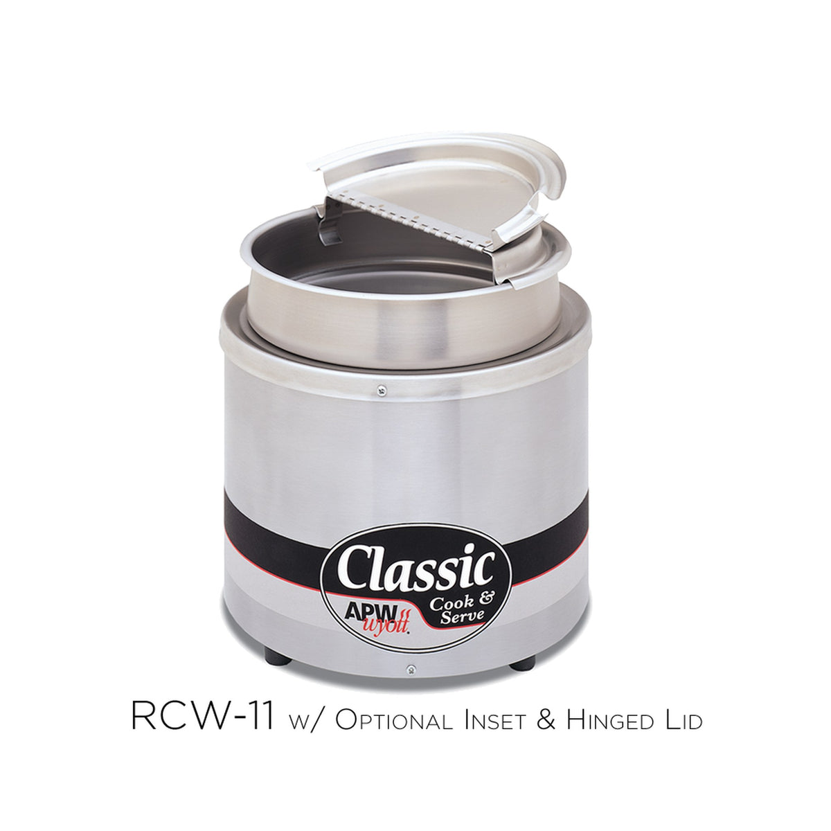 APW Wyott Insulated Round Cooker/Warmer Stainless Steel 11 Qt - RCW-11