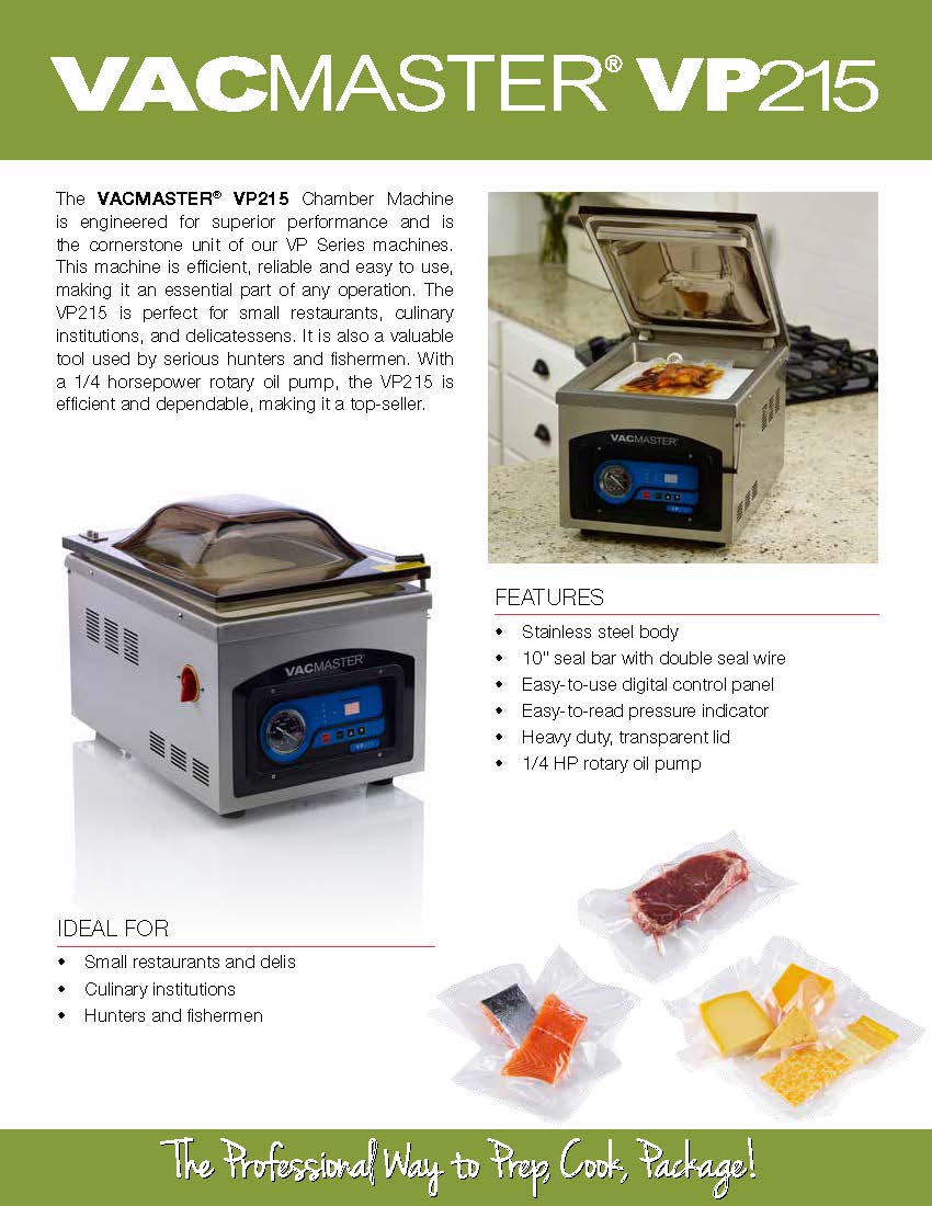 ARY Vacuum Sealer, "VACMASTER" 10" Sealing Beam - 120V - VP215