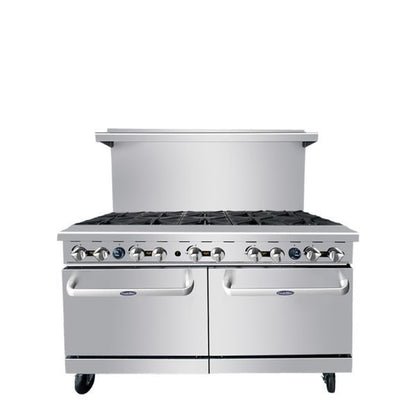 Atosa CookRite 60" Commercial Gas Range Stainless Steel 10-Burner Dual - AGR-10B