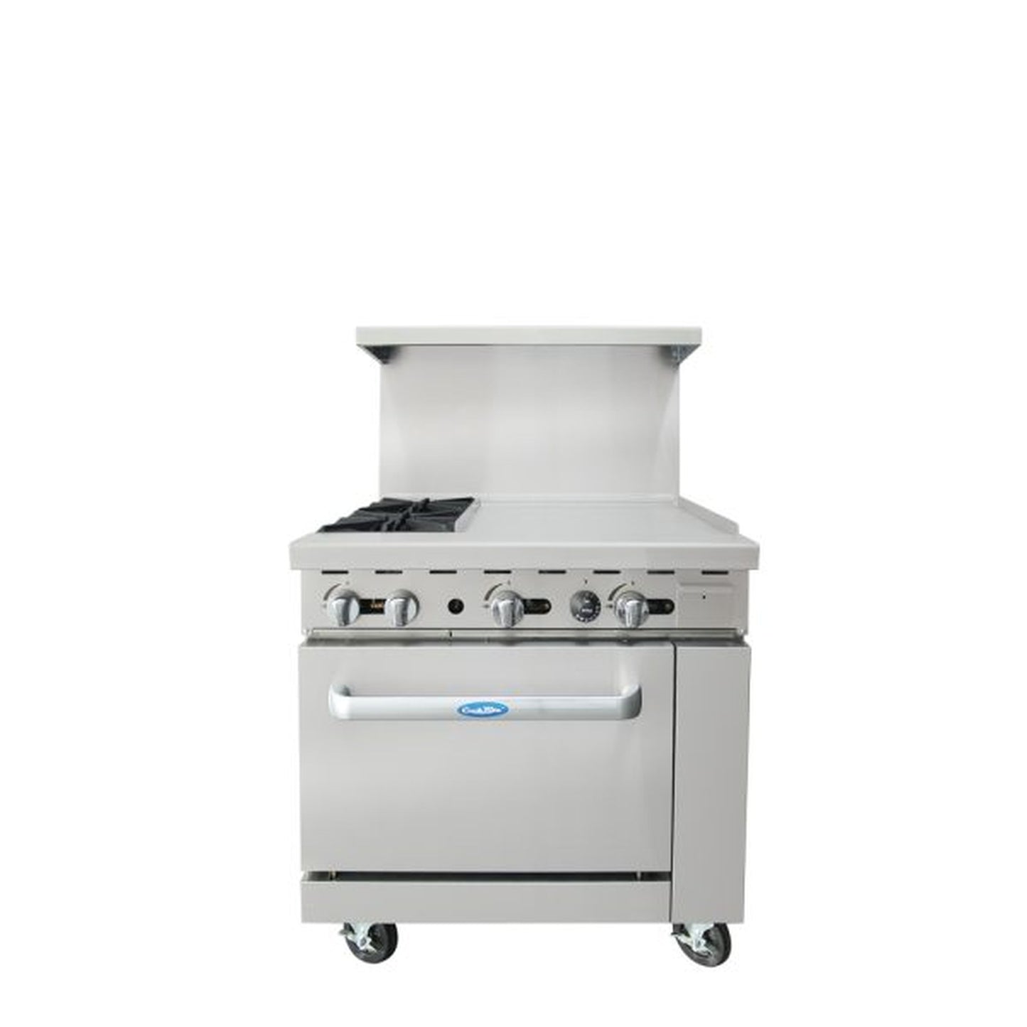 Atosa CookRite Commercial Gas Range Stainless Steel 2 Burners 24" AGR-2B24GR
