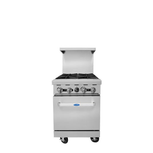 Atosa CookRite Gas Range Stainless Steel 4 Open Burners 24" - cETLus AGR-4B