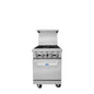 Atosa CookRite Gas Range Stainless Steel 4 Open Burners 24" - cETLus AGR-4B