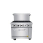 Atosa CookRite Commercial Gas Range Stainless Steel 6-Burner 36" AGR-6B