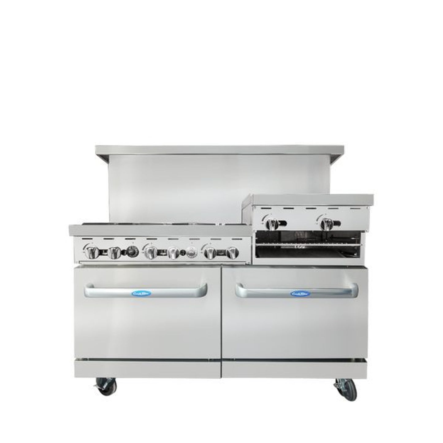 Atosa CookRite 60" Commercial Gas Range 6-Burner 24" Raised AGR-6B24RGB